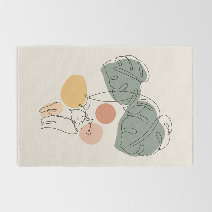 Cat and Plant 36 Rug Gallery Image 2