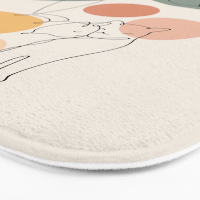 Cat and Plant 36 Bath Mat Gallery Image 3