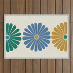 Retro Summer Daisies X Outdoor Rug Gallery Image 1