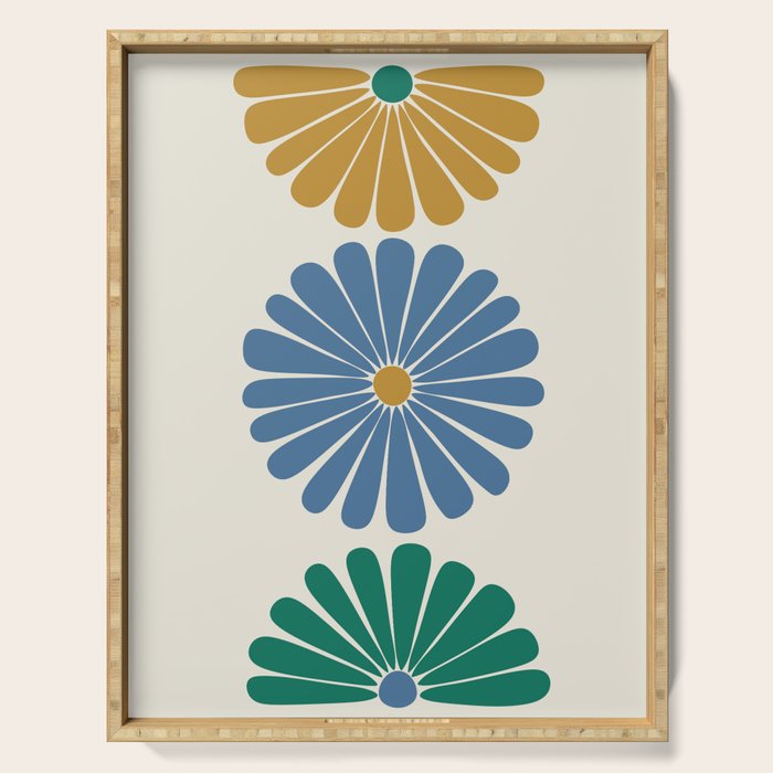 Retro Summer Daisies X Serving Tray Gallery Image 1
