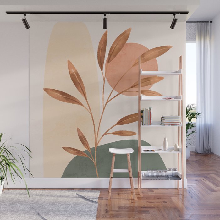 Abstract Art /Minimal Plant 15 Wall Mural Gallery Image 1
