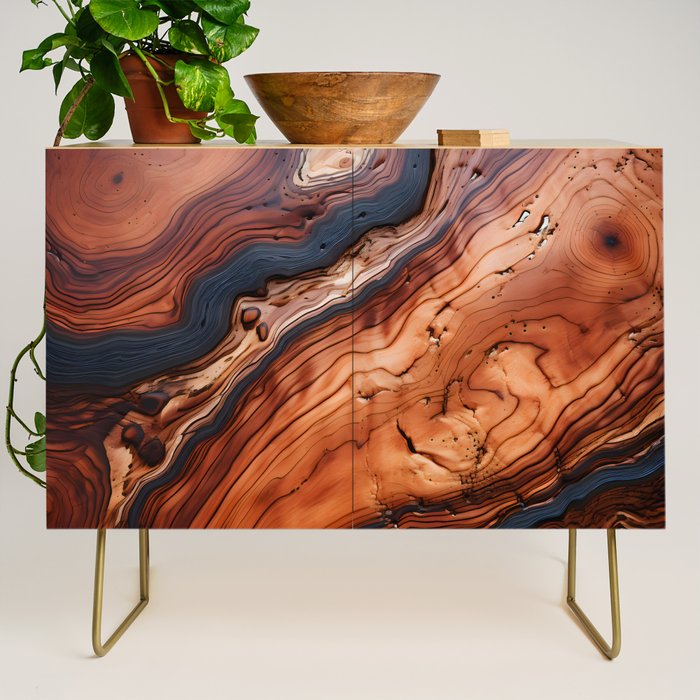 Rustic Wood Tones Credenza Gallery Image 1