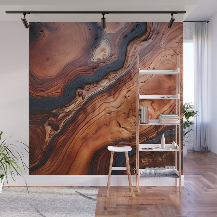 Rustic Wood Tones Wall Mural Gallery Image 1