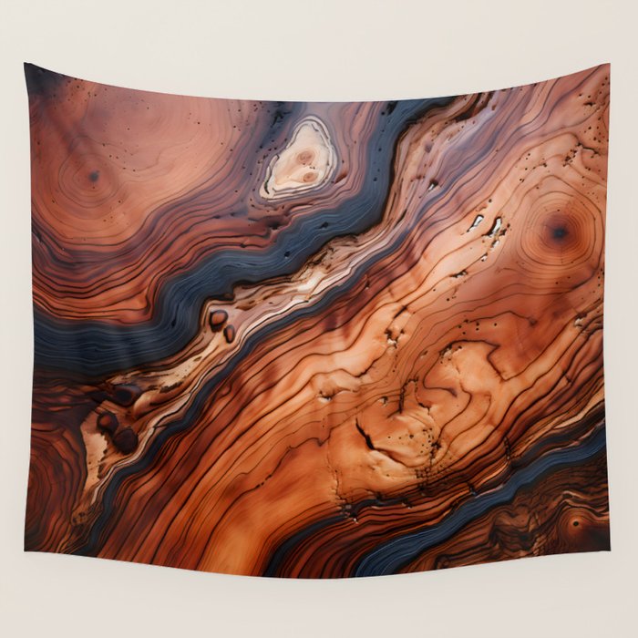 Rustic Wood Tones Wall Tapestry Gallery Image 4