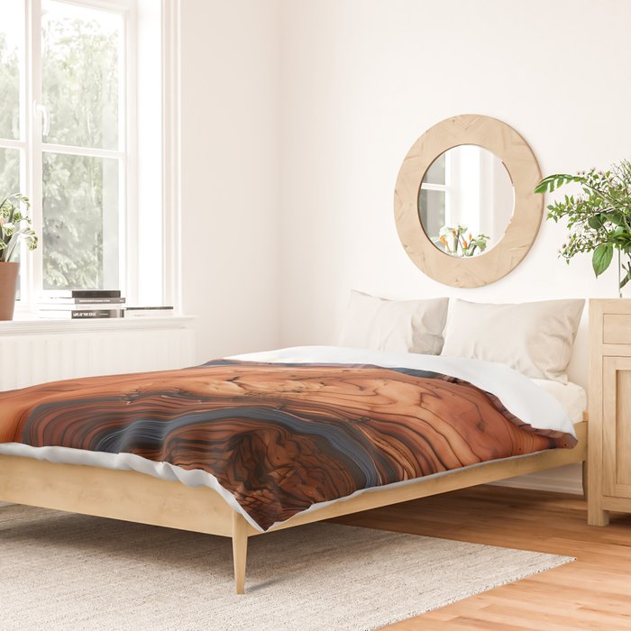 Rustic Wood Tones Duvet Cover Gallery Image 2