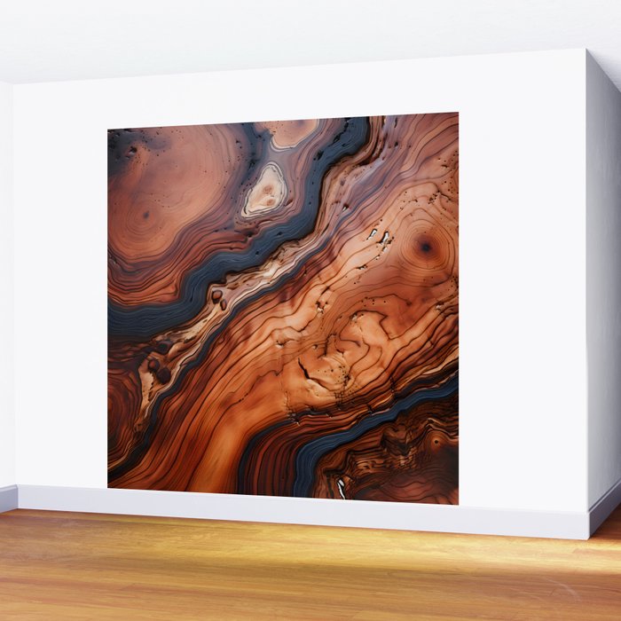 Rustic Wood Tones Wall Mural Gallery Image 2