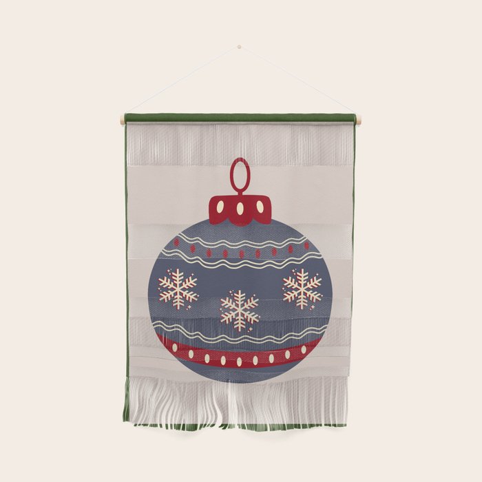 Christmas Bauble Blue And Red Wall Hanging Gallery Image 1