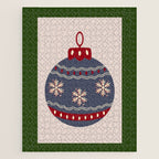 Christmas Bauble Blue And Red Jigsaw Puzzle Gallery Image 1