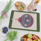 Christmas Bauble Blue And Red Cutting Board Gallery Image 2