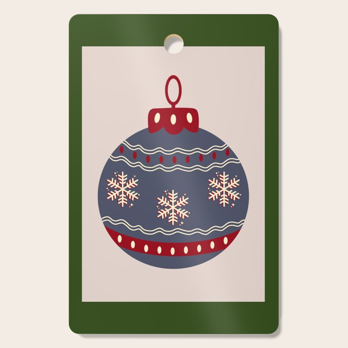 Christmas Bauble Blue And Red Cutting Board Gallery Image 1