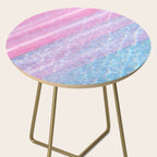 Soft Summer Light 1 - Pastel Pool Water Abstract Side Table Gallery Image 2