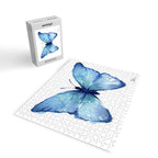 Blue Butterfly Watercolor Jigsaw Puzzle Gallery Image 2