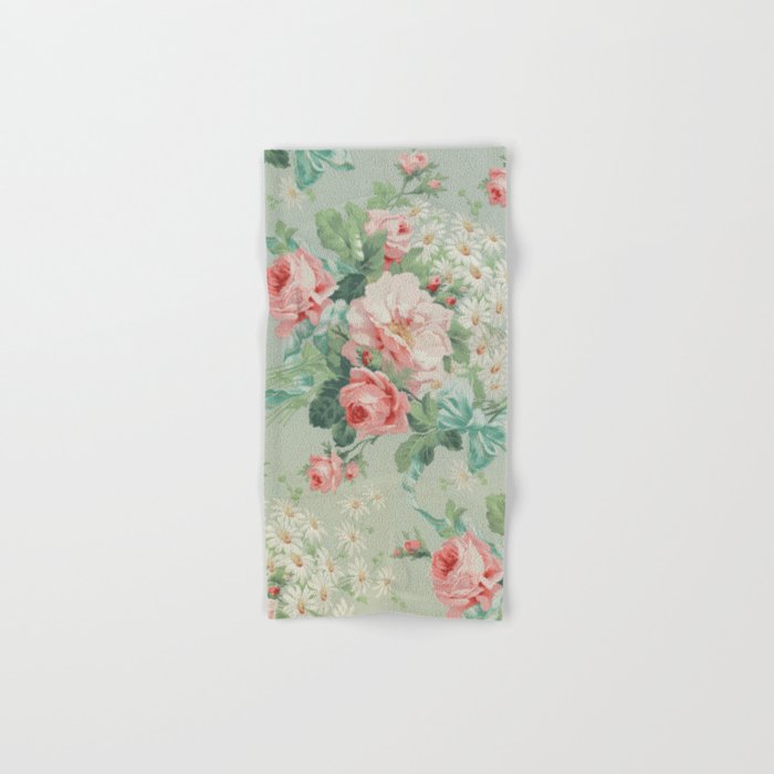 Vintage Botanical Fabric Pattern Bath Towel Gallery Image 1
