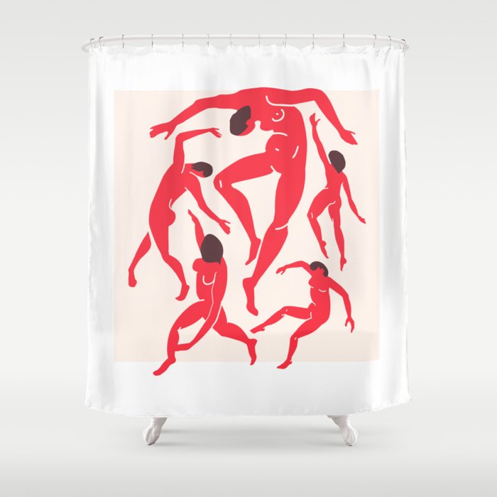 The Dance 3 | Henri Matisse - La Danse | Scarlet Red Edition Shower Curtain Gallery Image 1