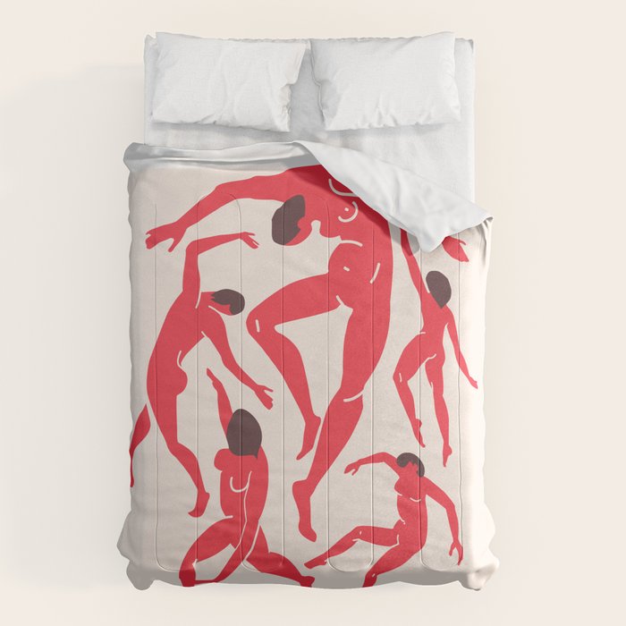 The Dance 3 | Henri Matisse - La Danse | Scarlet Red Edition Comforter Gallery Image 6