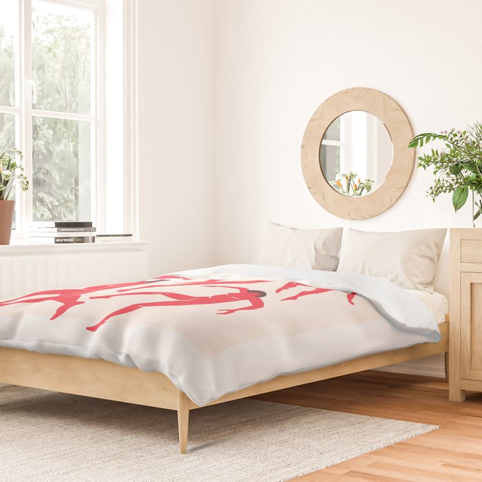 The Dance 3 | Henri Matisse - La Danse | Scarlet Red Edition Duvet Cover Gallery Image 2