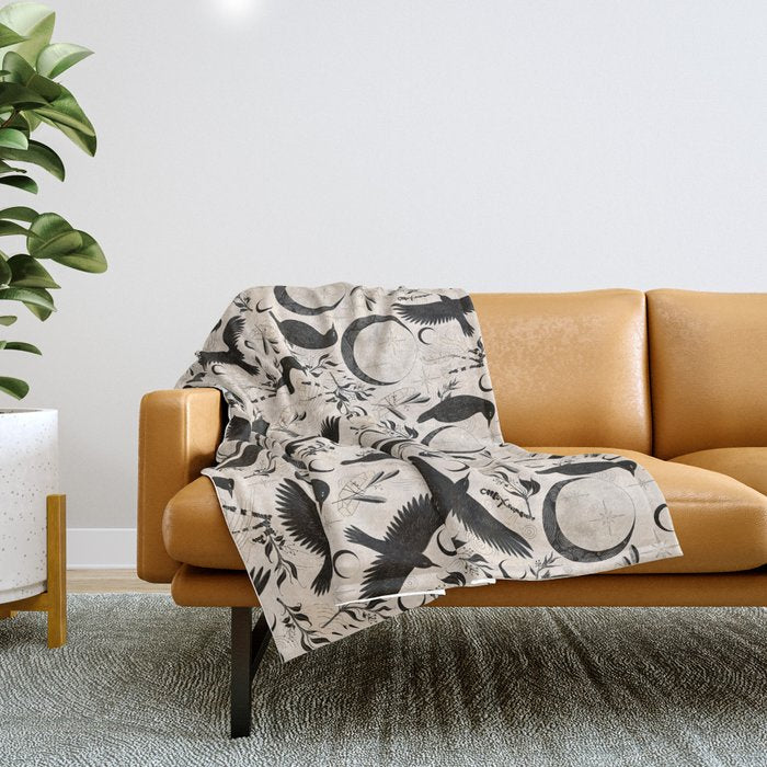 Raven Tarot Light Throw Blanket Gallery Image 1