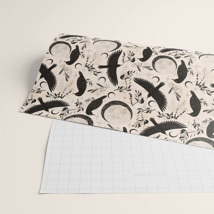 Raven Tarot Light Wrapping Paper Gallery Image 2