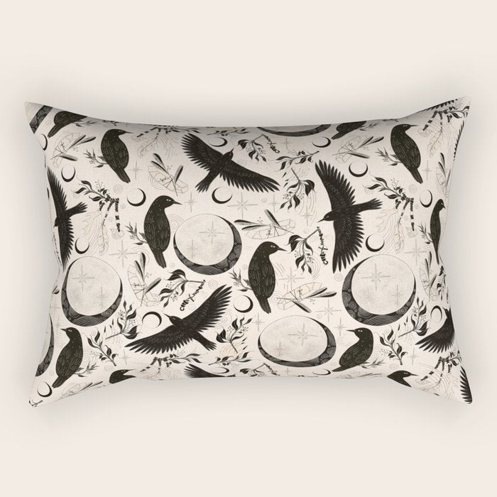Raven Tarot Light Rectangular Pillow Gallery Image 2