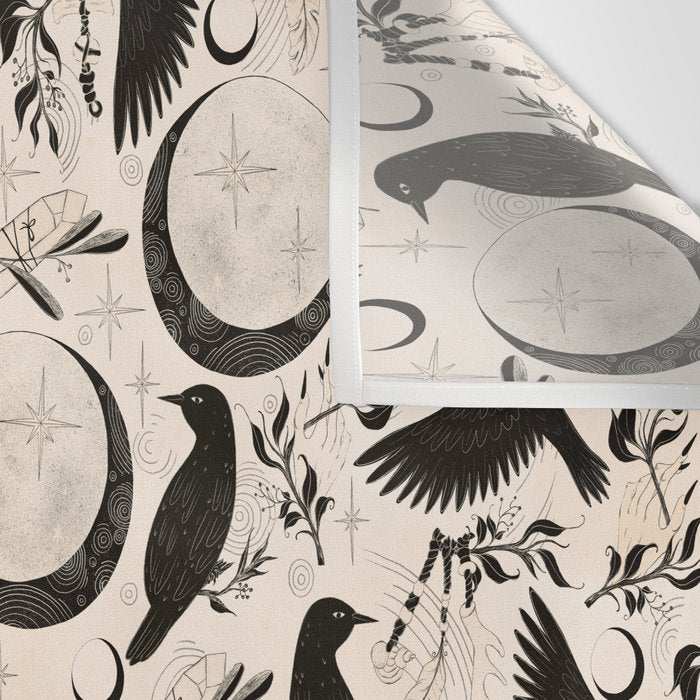 Raven Tarot Light Wall Tapestry Gallery Image 3