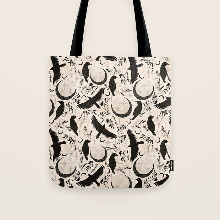 Raven Tarot Light Tote Bag Gallery Image 1