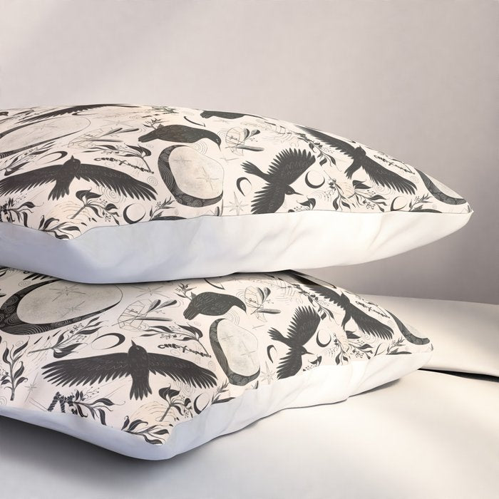 Raven Tarot Light Pillow Sham Gallery Image 3