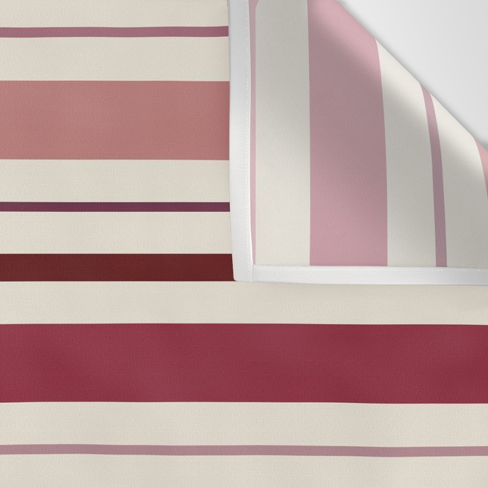 Dusty Rose Stripes Wall Tapestry Gallery Image 3