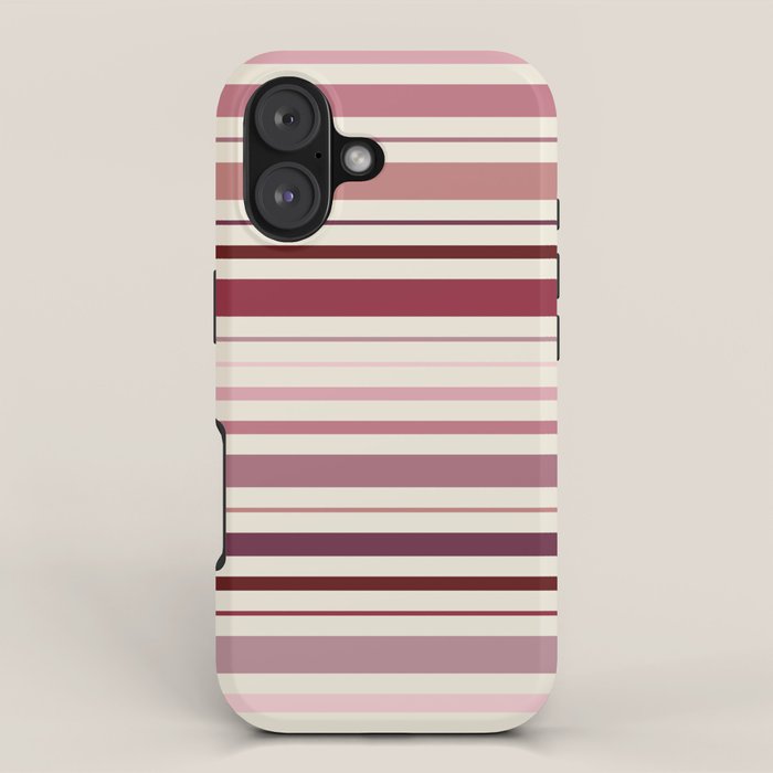 Dusty Rose Stripes iPhone Case Gallery Image 1