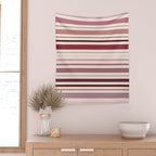 Dusty Rose Stripes Wall Tapestry Gallery Image 2
