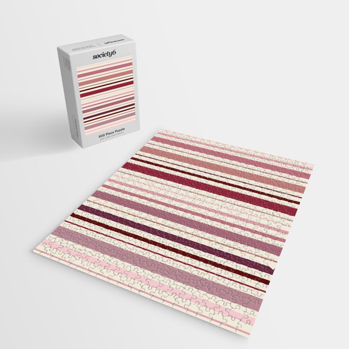 Dusty Rose Stripes Jigsaw Puzzle Gallery Image 2