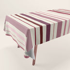Dusty Rose Stripes Tablecloth Gallery Image 1