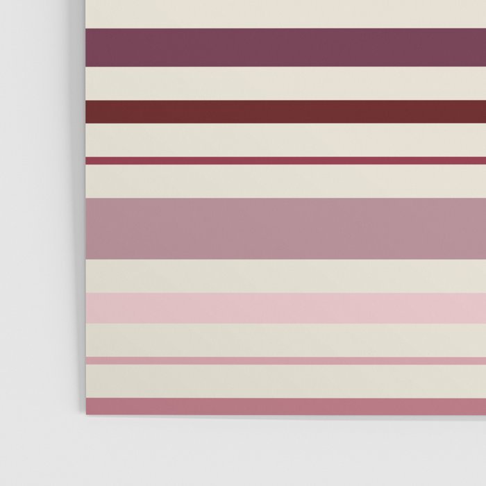 Dusty Rose Stripes Poster Gallery Image 3