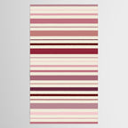 Dusty Rose Stripes Tablecloth Gallery Image 2