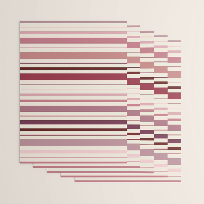 Dusty Rose Stripes Wrapping Paper Gallery Image 3