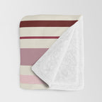 Dusty Rose Stripes Throw Blanket Gallery Image 3