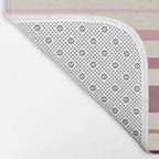 Dusty Rose Stripes Bath Mat Gallery Image 2