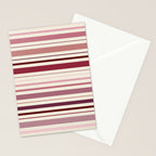 Dusty Rose Stripes Stationery Card Gallery Image 2
