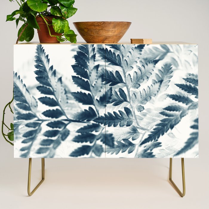 Modern Botanical Print - Blue Fern #2 Credenza Gallery Image 1