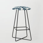 Modern Botanical Print - Blue Fern #2 Stool Gallery Image 1