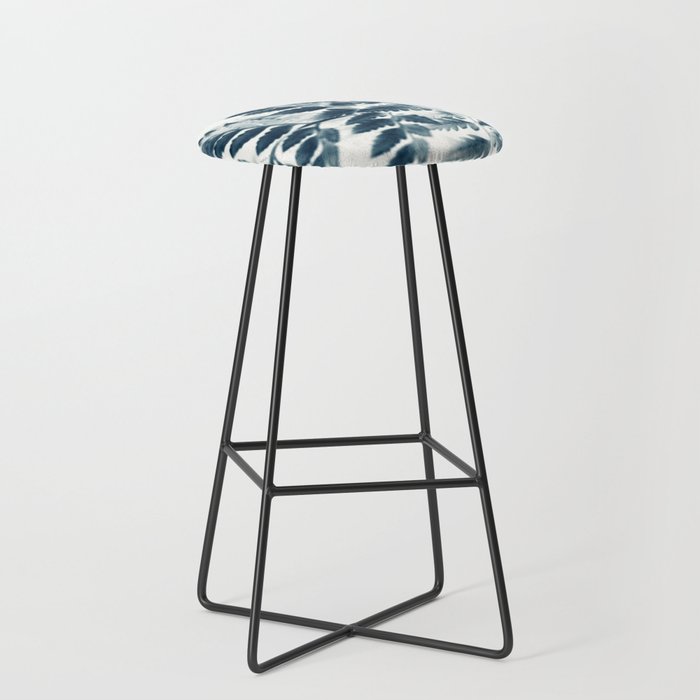 Modern Botanical Print - Blue Fern #2 Stool Gallery Image 1