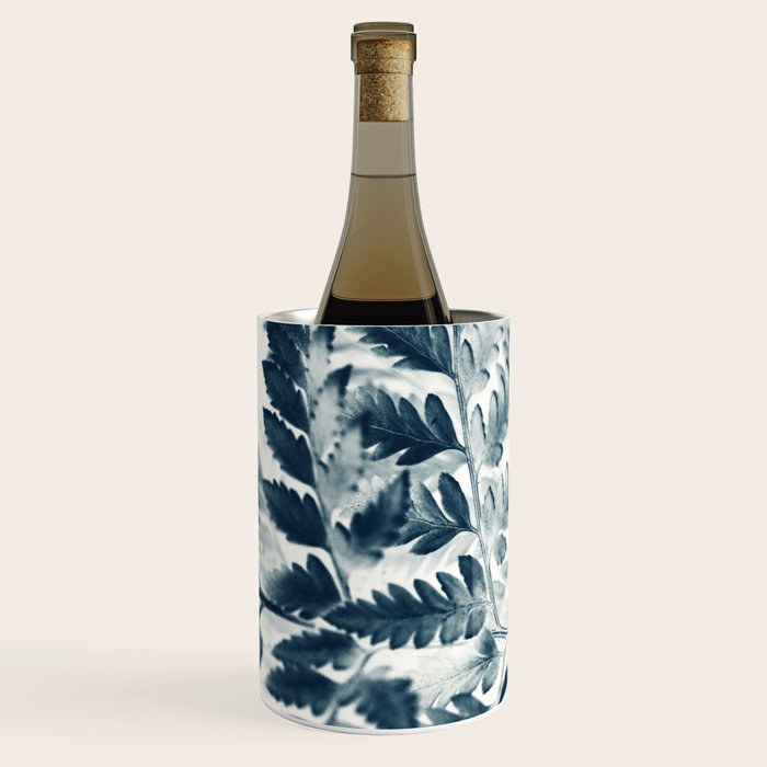 Modern Botanical Print - Blue Fern #2 Wine Chiller Gallery Image 1