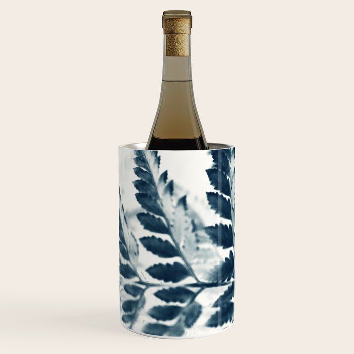 Modern Botanical Print - Blue Fern #2 Wine Chiller Gallery Image 2