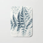 Modern Botanical Print - Blue Fern #2 Bath Mat Gallery Image 1