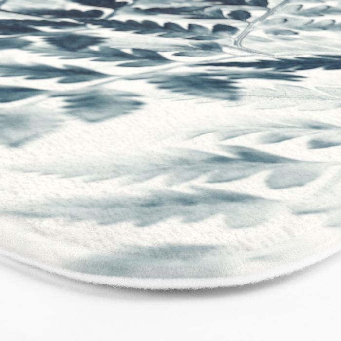 Modern Botanical Print - Blue Fern #2 Bath Mat Gallery Image 3