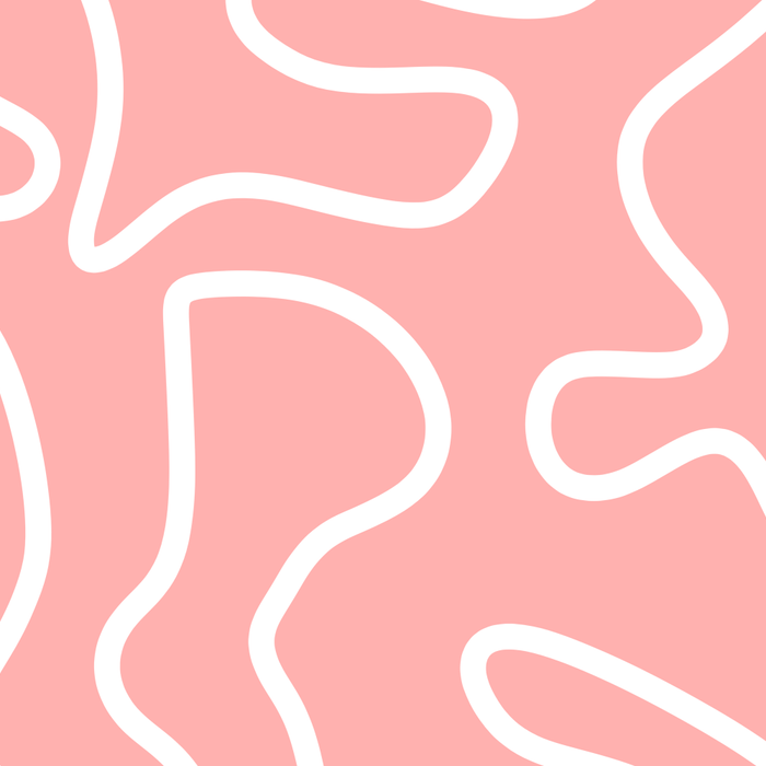 Squiggle Maze Minimalist Abstract Pattern in Pink and White Coffee Mug Gallery Image 2