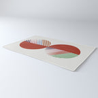 Hand-Drawn Geometric Circles with Stripes Rug Gallery Image 3