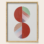 Hand-Drawn Geometric Circles with Stripes Serving Tray Gallery Image 1