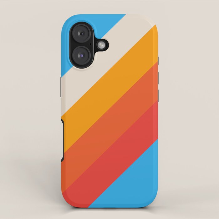 Gefjun - Classic Minimal Retro Summer Style Stripes Iphone Case