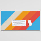 Gefjun - Classic Minimal Retro Summer Style Stripes Desk Mat Gallery Image 1
