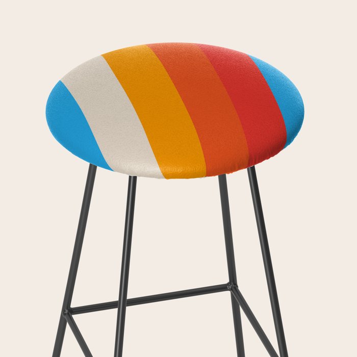 Gefjun - Classic Minimal Retro Summer Style Stripes Stool Gallery Image 2